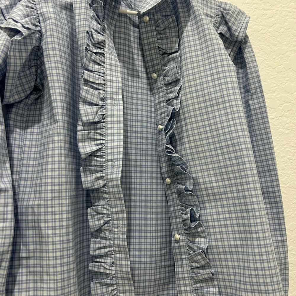 ⬇️PRICE⬇️ 
BATSHEVA • Women’s Long Sleeve Plaid Shirt • size 6 • - Picture 6 of 11